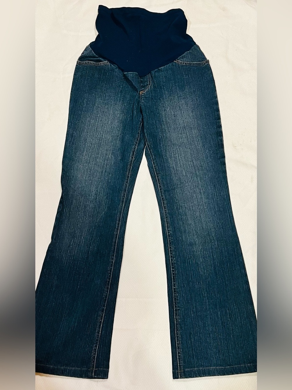 Motherhood Maternity Dark Blue Flare Jeans with Stretch Panel size M